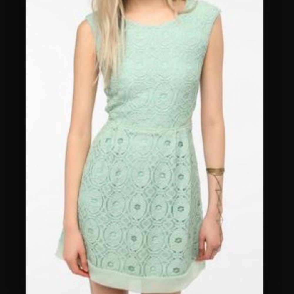 Kimchi Blue mint green lace dress Urban Outfitters